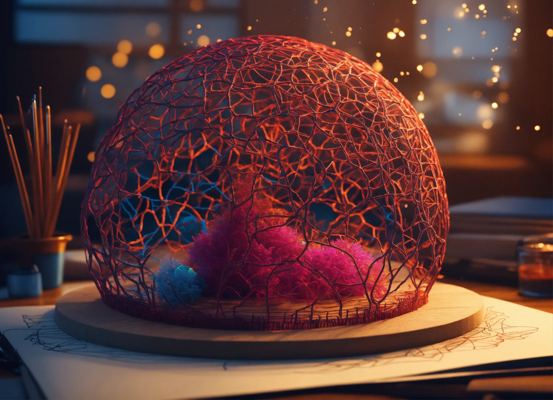 Handgevormd keramisch object met organische vorm